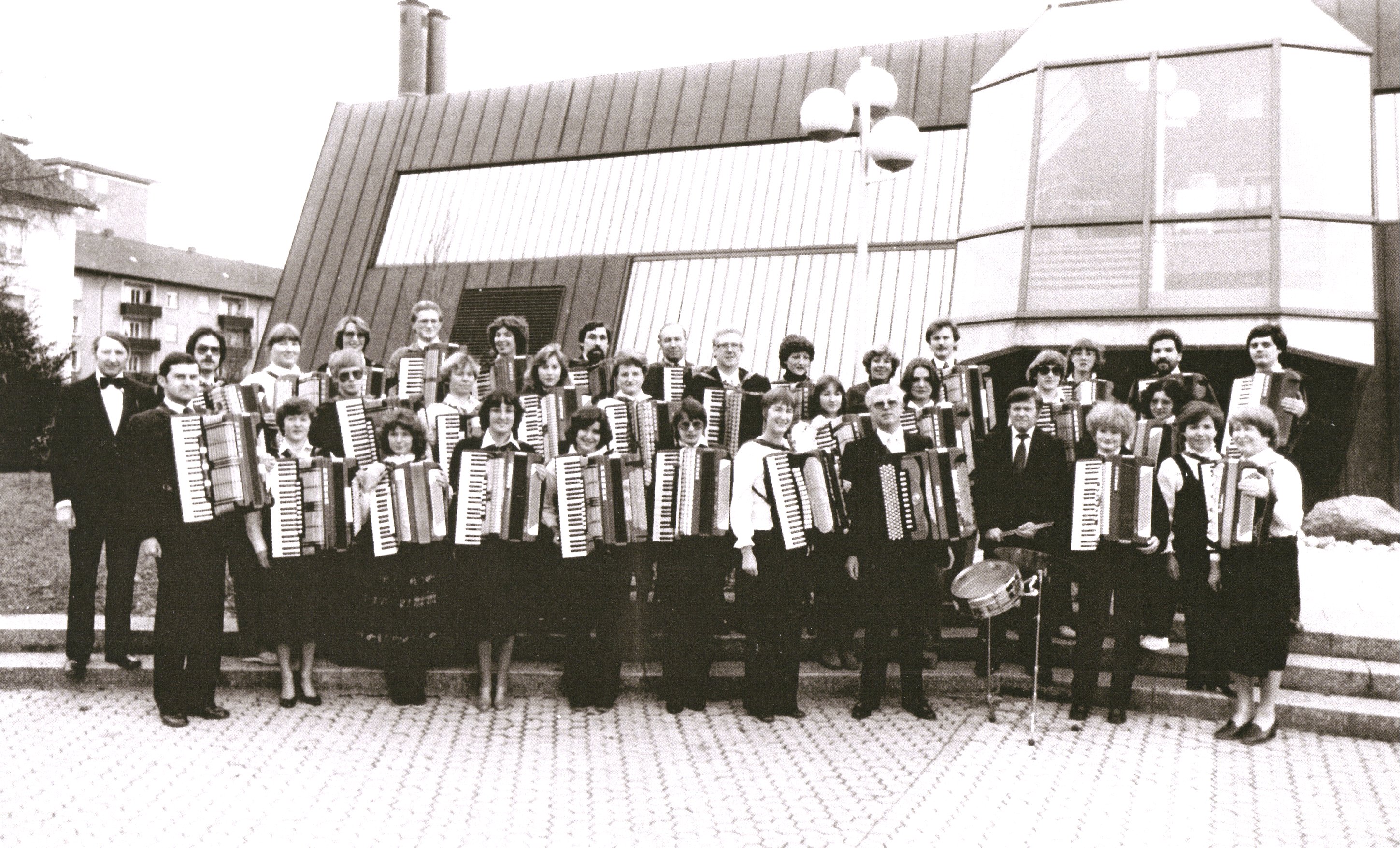 Das Akkordeonorchester im Jubiläumsjahr ´1982